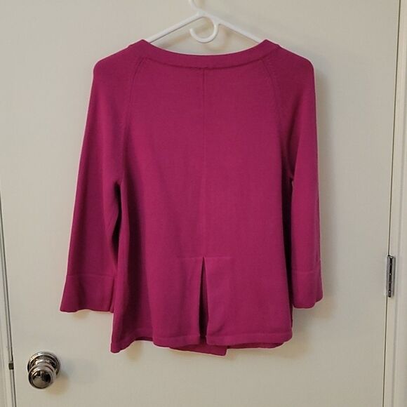 MADISON Hot Pink Double Breasted Preppy Cardigan Sweater - Picture 4 of 6